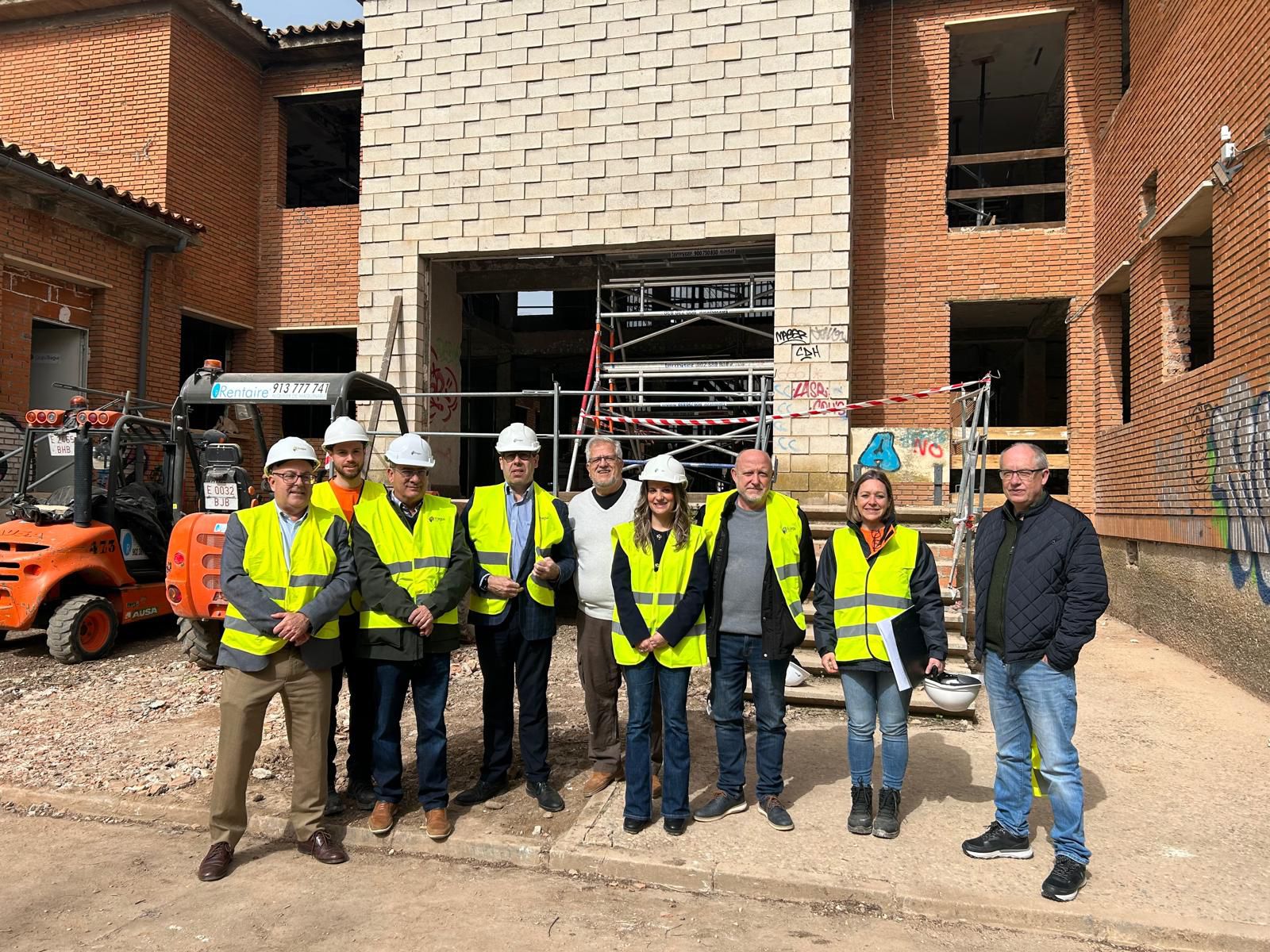 Momento de la visita a las obras