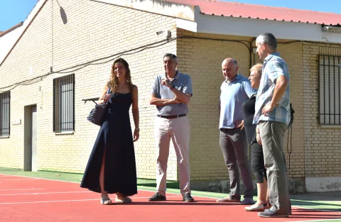 Nazareth Rodrigo visita las obras del IES ‘Alto Guadiana’ de Tomelloso
