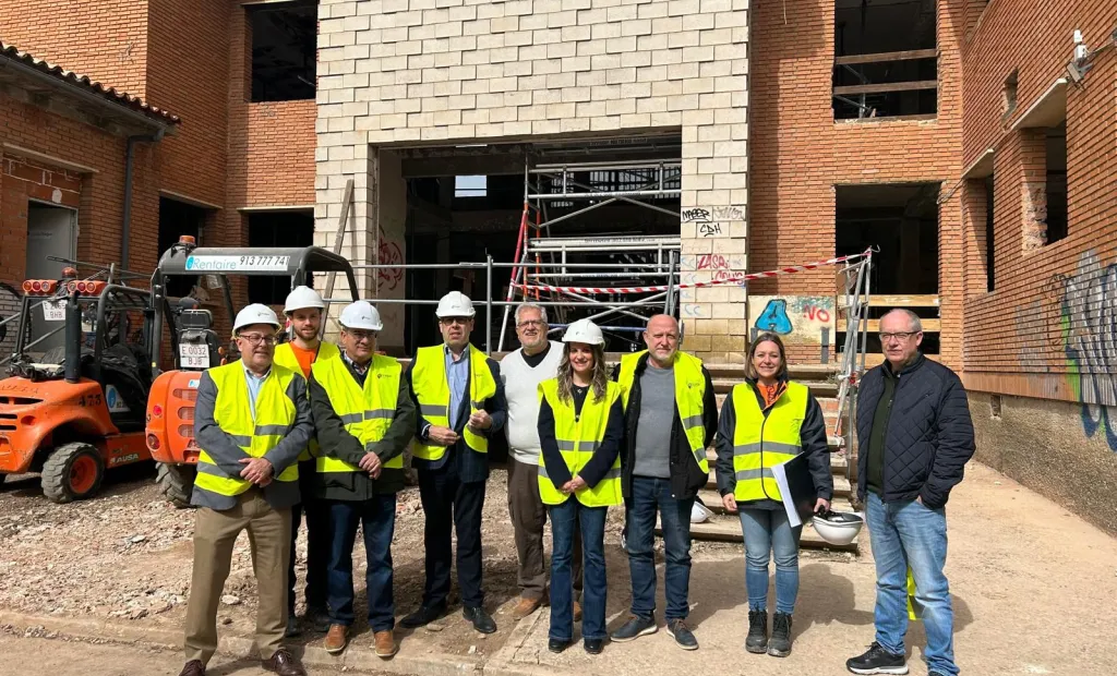 Momento de la visita a las obras