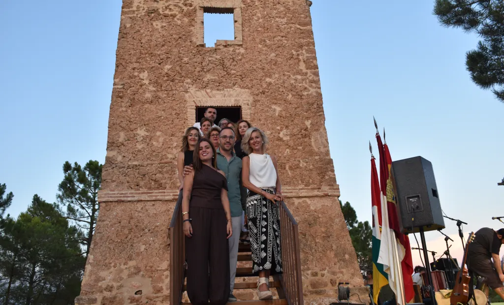 inauguración de la Torre de Telegrafía de La Mochuela en Graja de Iniesta (Cuenca)