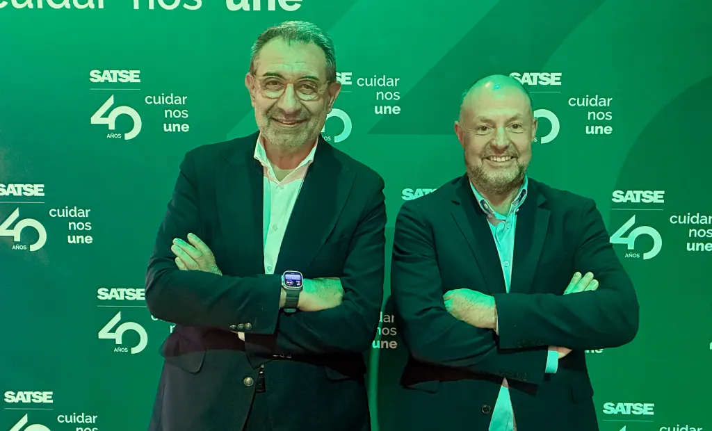 Jesús Fernández Sanz y Albero Jara en el 40 aniversario de SATSE