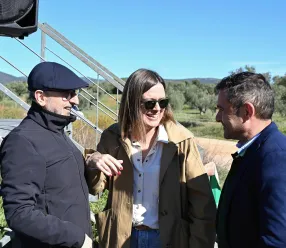 La consejera Portavoz del Gobierno regional, Esther Padilla, asiste al 25º Concurso de Poda de Olivos de Los Yébenes, en el Paraje de los Parrales, de Marjaliza, en el olivar de José María Romo