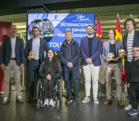 Carlos Yuste en la presentación del Campeonato Internacional de España de Parabádminton