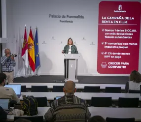 La consejera Portavoz del Gobierno regional, Esther Padilla, ha comparecido en rueda de prensa