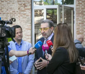 El consejero de Sanidad, Jesús Fernández Sanz, en la presentación del Plan Estratégico del Instituto de Investigación Sanitaria de Castilla-La Mancha (IDISCAM)