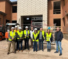 Momento de la visita a las obras