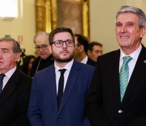 Nacho Hernando en el acto conmemorativo del 182º aniversario de la fundación de la Guardia Civil que se ha celebrado en Toledo.