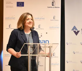 Momento de la intervención de la consejera
