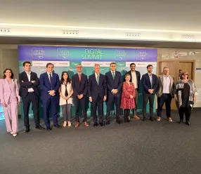 El director gerente de la Agencia de Transformación Digital, Juan Ángel Morejudo, en la inauguración del Digital Summit 2026 de la Fundación Eurocaja Rural