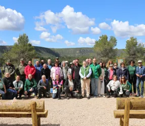 El delegado provincial de Desarrollo Sostenible, José Ignacio Benito, ha inaugurado el PR-CU 120 “Víllora-Las Chorreras” junto al alcalde del municipio, José Ramón Ubiedo, y el delegado institucional de Iberdrola en Castilla-La Mancha, Óscar Narros