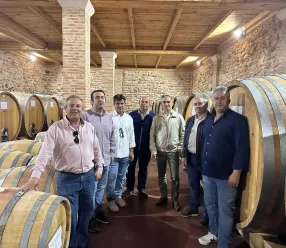 El delegado provincial de Agricultura, Ganadería y Desarrollo Rural, Rodrigo Fernández Alcalde, ha visitado, en Las Mesas, Bodegas Parra Jiménez y Bodegas Horcaja