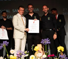 El delegado provincial de Educación, Cultura y Deportes, Gustavo Martínez, asistió al Certamen Regional de Bandas de Música ‘Villa Cervantina de Mota del Cuervo’