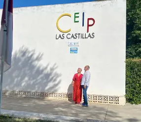 Visita delegada de la Junta y delegado de Educación a las obras del CEIP 'Las Castillas' de Torrejón del Rey