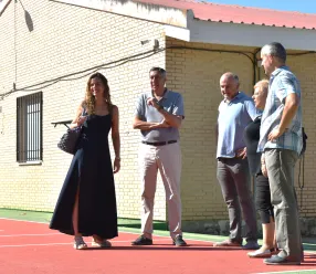 Nazareth Rodrigo visita las obras del IES ‘Alto Guadiana’ de Tomelloso