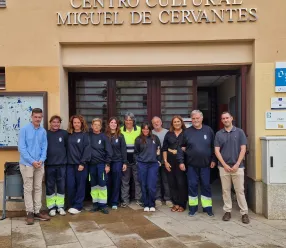 La delegada de Economía, Empresas y Empleo visita el Taller+ de Pioz
