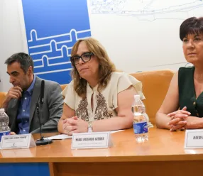 Carmen Teresa Olmedo en la inauguración de la exposicion de 'El Buscón'