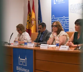 Carmen Teresa Olmedo en la inauguración de la exposicion de 'El Buscón'
