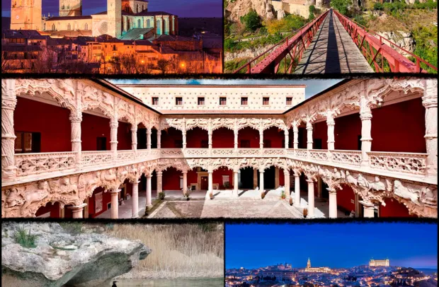 Imágenes de diferentes lugares de las cinco provincias de Castilla-La Mancha