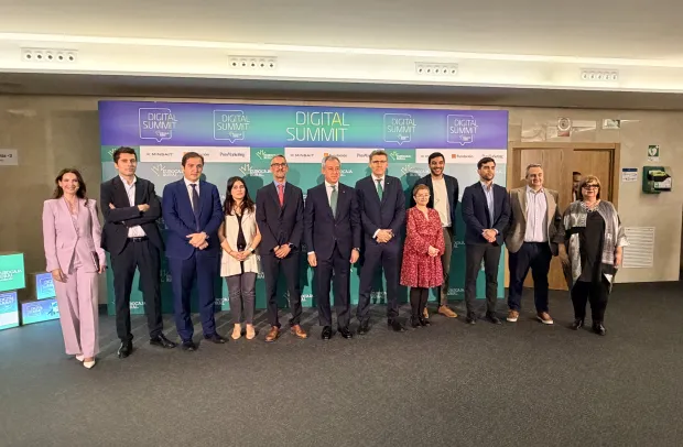 El director gerente de la Agencia de Transformación Digital, Juan Ángel Morejudo, en la inauguración del Digital Summit 2026 de la Fundación Eurocaja Rural