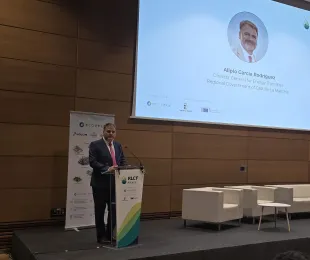 Alipio García en el encuentro regional impulsado por la Comisión Europea organizado por ECO2FLY