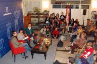 Isabel Rodríguez modera el Patio de Cultura con Joaquín Reyes y Julián López