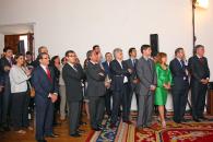 Representantes de los agentes sociales de la Región presentes en la toma de posesión del nuevo Gobierno regional
