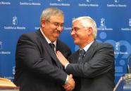 Barreda felicita a José Valverde tras su toma de posesión como delegado de la Junta en Ciudad Real.