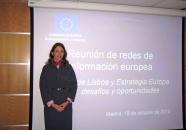 Eva Carrasco en la Reunión de Redes de Información Europea