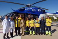 Rodríguez visitó el helipuerto del Hospital General de Ciudad Real