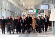 Barreda con los Príncipes de Asturias en la Estación AVE de Cuenca