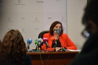 El vicepresidente regional, José Luis Martínez Guijarro, y la consejera de Economía, Empresas y Empleo, Patricia Franco, presentan la aplicación para móviles ‘Ocio Responsable’ 