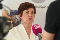 La directora general de Autónomos, Trabajo y Economía Social, Ana María Carmona, visita las instalaciones de la empresa Enlace Empleo