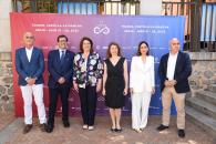 La consejera de Economía, Empresas y Empleo, Patricia Franco, presenta, en la Real Fundación de Toledo, la VI Edición de Conecta Fiction &amp; Entertainment, junto con la directora del evento, Géraldine Gonard