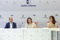 La consejera de Economía, Empresas y Empleo, Patricia Franco, comparece en rueda de prensa para informar de los datos de paro del mes de junio