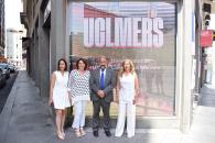 La consejera de Economía, Empresas y Empleo, Patricia Franco, firma, en la Oficina de Promoción Turística de Castilla-La Mancha en Madrid, un convenio de colaboración en materia de promoción con el rector de la UCLM