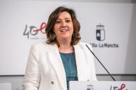 La consejera de Economía, Empresas y Empleo, Patricia Franco, durante la reunión del Consejo de Diálogo Social.