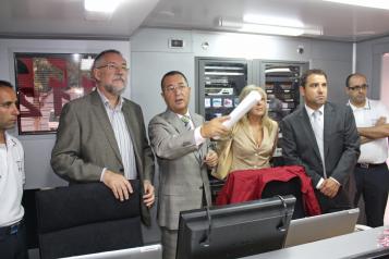 Santiago Moreno visita el Centro de Operaciones del 112 en Albacete