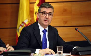 Marcial Marín durante su comparecencia en la Comisión de Cultura de las Cortes de Castilla-La Mancha I