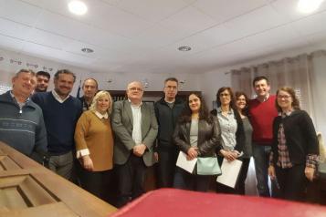 Ruiz Santos se ha reunido con la Fundación Savia y Empresarios de Ossa de Montiel