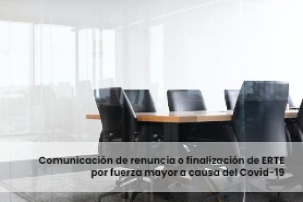 Comunicado ERTE por fuerza mayor a causa del Covid-19 Comunicado ERTE por fuerza mayor a causa del Covid-19