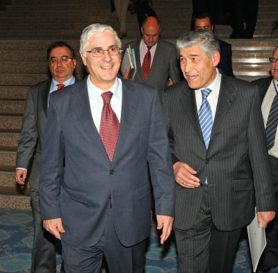 Barreda con el presidente de AFAS, Luis Perales, en una imagen de archivo