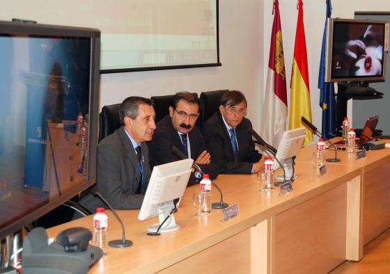 Ramón Gálvez junto a Jesús Fernández y Jesús Martín