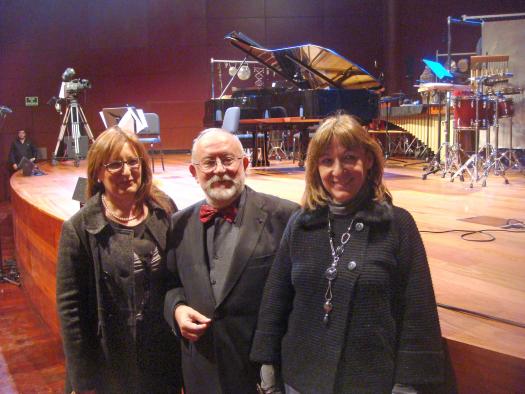 Ángeles García con Jesús Villa Rojo y María Antonia Pérez León