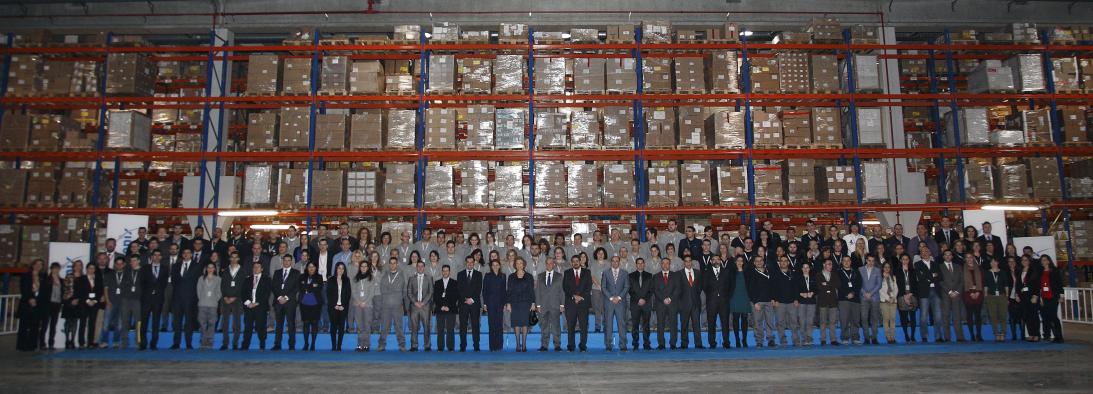S. M. la Reina y la presidenta Cospedal inauguran la ampliación de las instalaciones logísticas del Grupo Cofares en Marchamalo (Guadalajara)