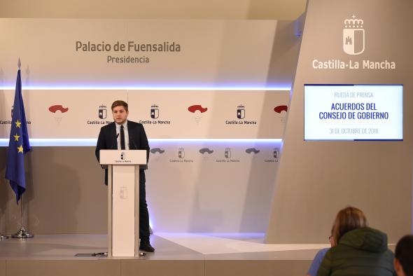 El portavoz del Ejecutivo regional hoy en rueda de prensa