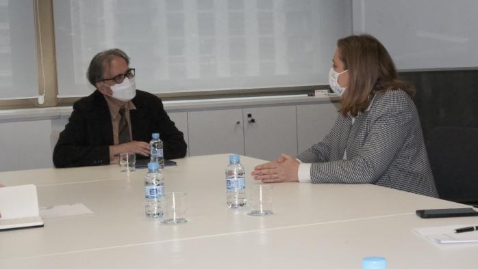 La consejera de Educación, Cultura y Deportes, Rosa Ana Rodríguez, se reúne con el ministro de Universidades, Joan Subirats