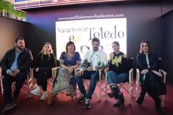 La consejera de Economía, Empresas y Empleo, Patricia Franco, presenta, la edición 2023 de Conecta Fictin &amp; Entertainment en el marco de FITUR Screen, el espacio temático de cine de FITUR 2023 