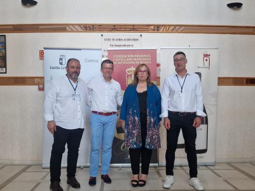 El Gobierno regional reafirma su compromiso con el Certamen Regional de Bandas Villa Cervantina de Mota del Cuervo (Cuenca)
