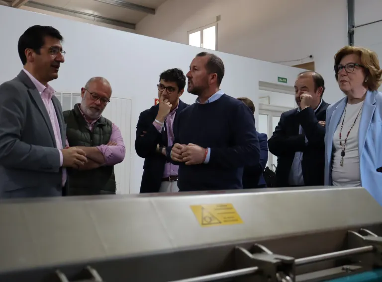 José Manuel Caballero, en una visita a la almazara La Senda