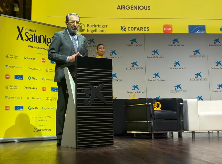 El consejero de Sanidad, Jesús Fernández Sanz en la X Gala de Premios Salud Digital